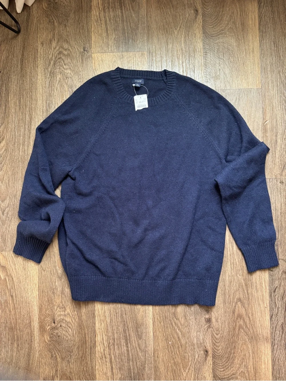 NWT J.Crew Men’s Lambswool Blend Crewneck Sweater Navy M